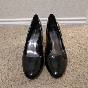 Shiny Patent Leather Man-Made Black Heels 9.5W